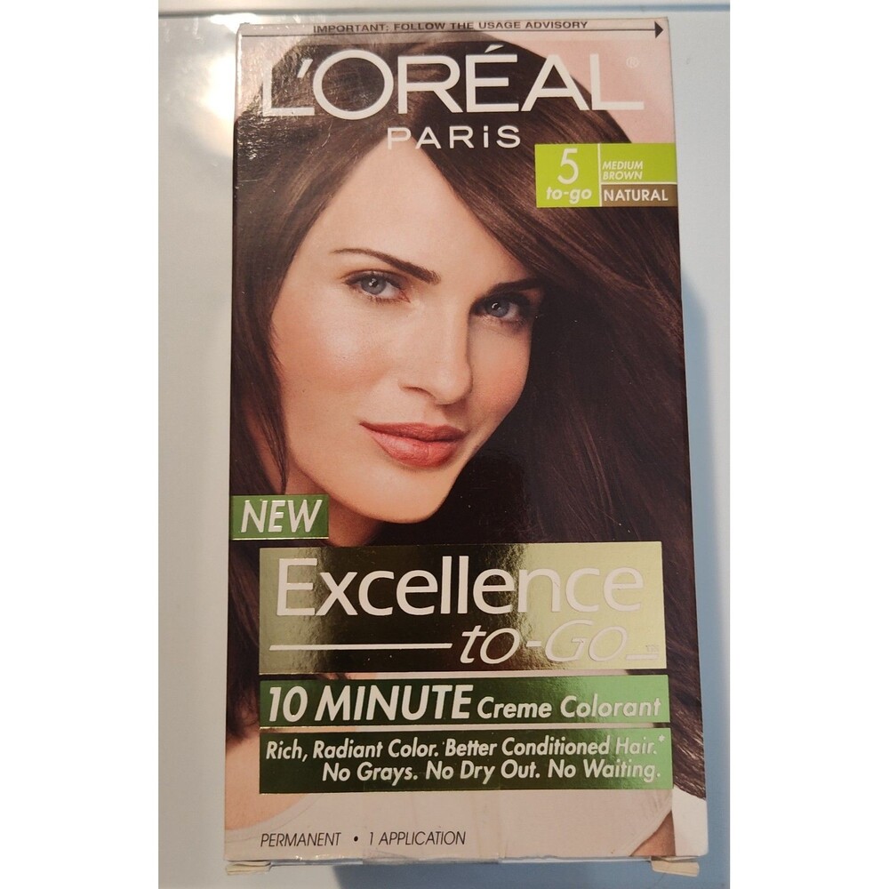 L'Oreal Paris Excellence To-Go 10-Minute Crème Coloring Medium Natural Brown 5